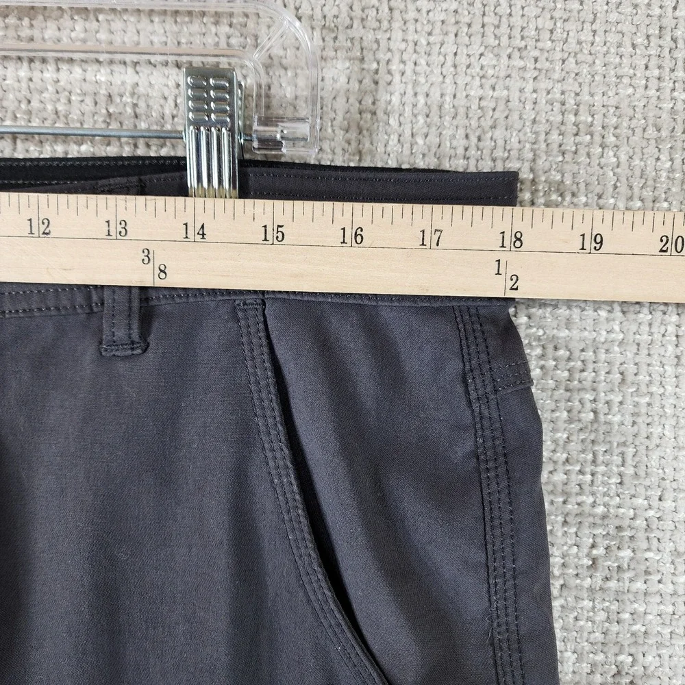 Prana Zion Cargo Pants Mens Large (36x29) Gray Roll Cuff Belted Hiking Casual